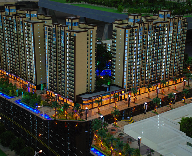 实体沙盘与建筑动画结合